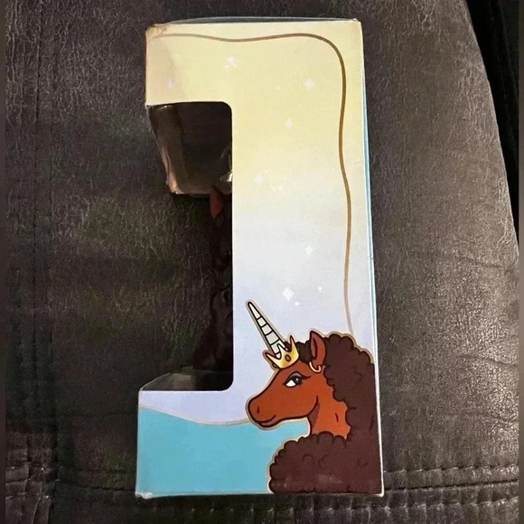 Afro Unicorn  Polyresin Christmas Holiday Ornament - Picture 2 of 5